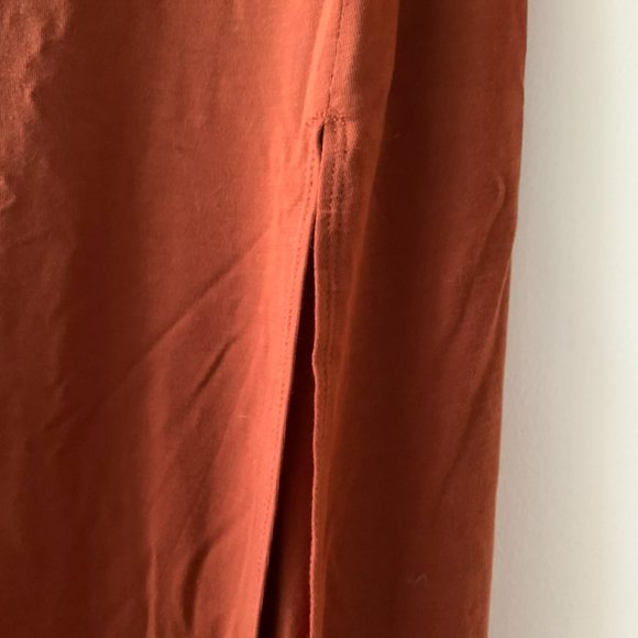 Aritzia Wilfred Neptune Dress - Long-sleeve slit dress XS brown - Picture 7 of 8